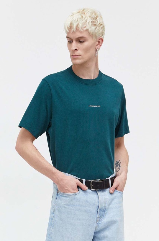 Abercrombie & Fitch t-shirt bawełniany zielony KI123.3234.230