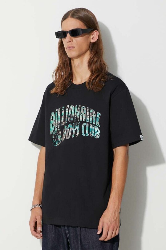 Billionaire Boys Club t-shirt bawełniany NOTHING CAMO ARCH LOGO T-SHIRT czarny B23342