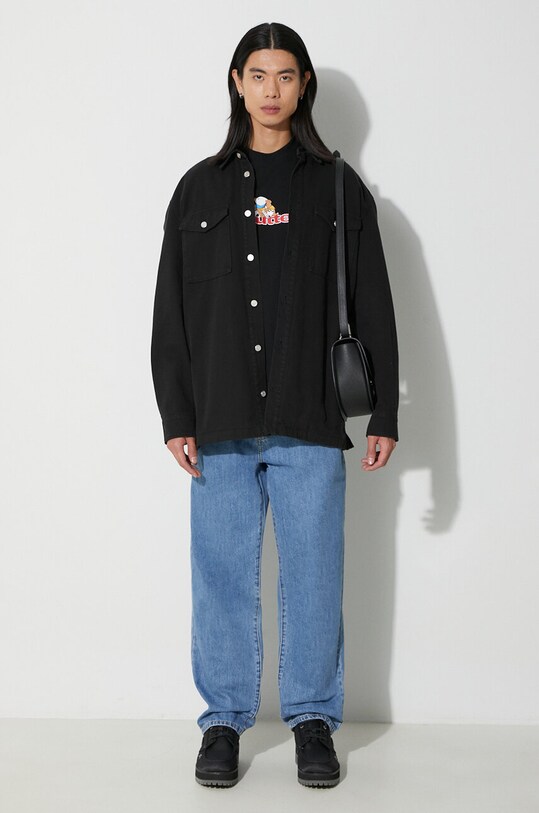 Pamučna majica Butter Goods Teddy Logo Tee BGQ3230102 crna AW23