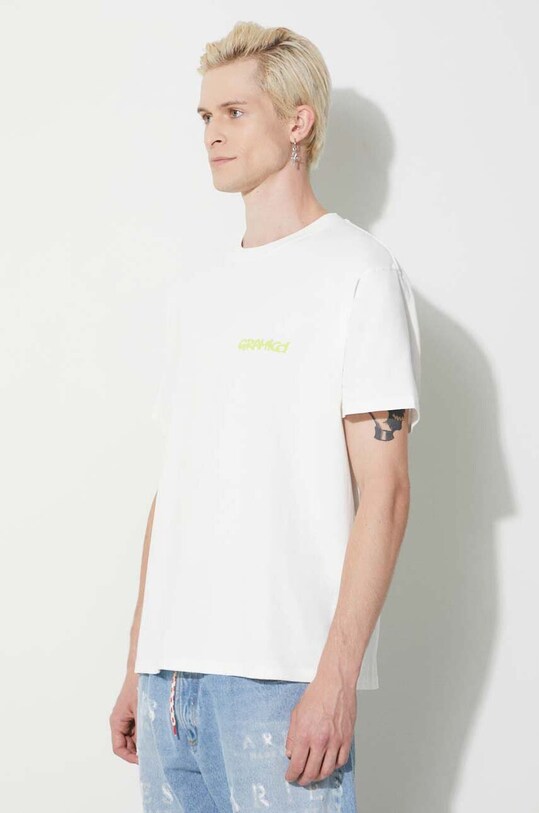 Clothing Gramicci cotton t-shirt Footprints Tee G3FU.T071 white