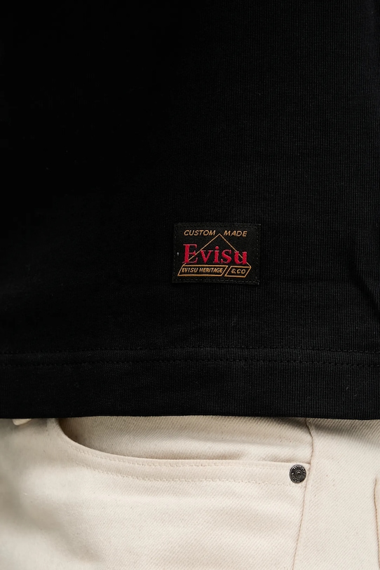 Evisu t-shirt bawełniany Brocade Patch Pocket 2EAHTM3TS7085XXCT