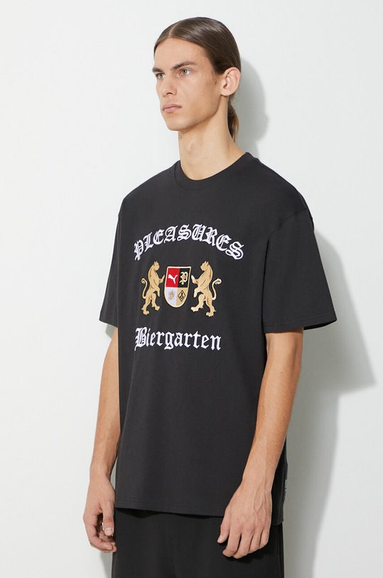 Puma cotton t-shirt PUMA x PLEASURES Graphic Tee black 620877