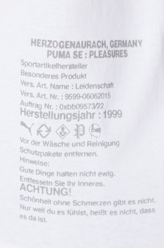 Puma t-shirt bawełniany PUMA x PLEASURES Typo Tee 620878