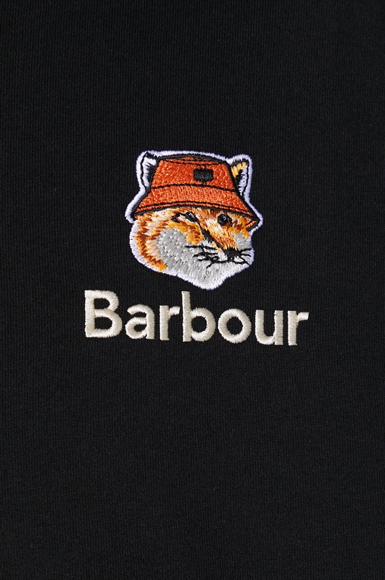 Barbour cotton longsleeve top Barbour x Maison Kitsune Fox Head L/S Tee MTS1228