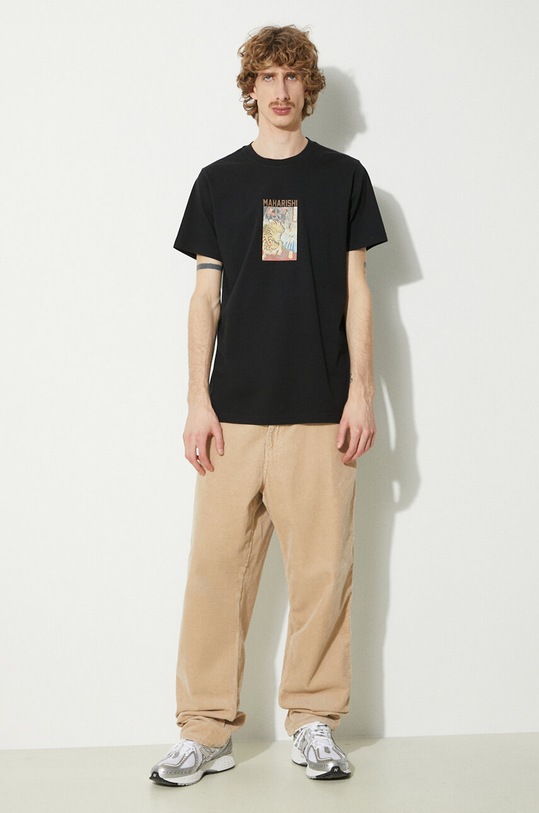 Maharishi cotton t-shirt Tiger Vs. Dragon T-Shirt 1078.BLACK black AW23