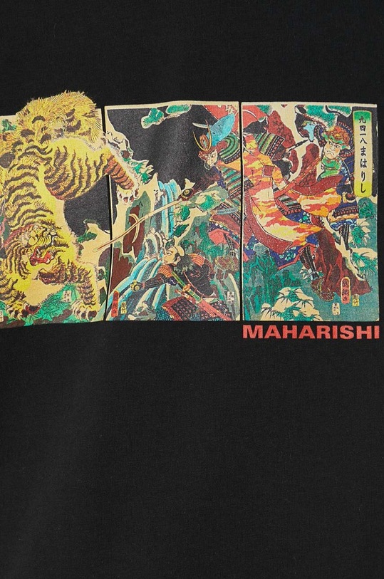Bavlněné tričko Maharishi Tiger Vs. Samurai T-Shirt 1079.BLACK