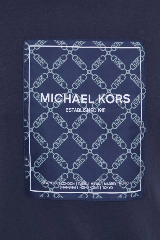 Michael Kors t-shirt bawełniany CR451VR1V2 granatowy