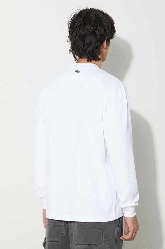 Odjeća Pamučna majica dugih rukava Lacoste TH2061 bijela