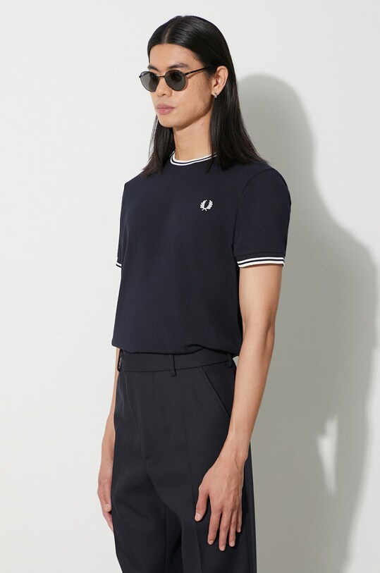 Хлопковая футболка Fred Perry тёмно-синий M1588.795