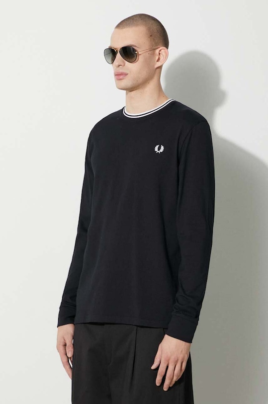 Fred Perry longsleeve bawełniany czarny M9602.102