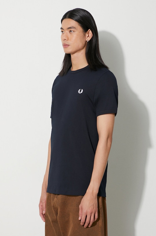 Fred Perry t-shirt bawełniany granatowy M3519.608