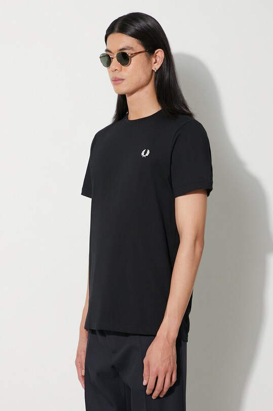 Хлопковая футболка Fred Perry чёрный M1600.102