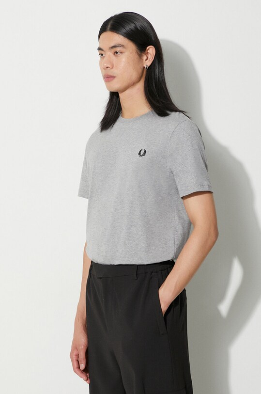 Бавовняна футболка Fred Perry сірий M1600.420
