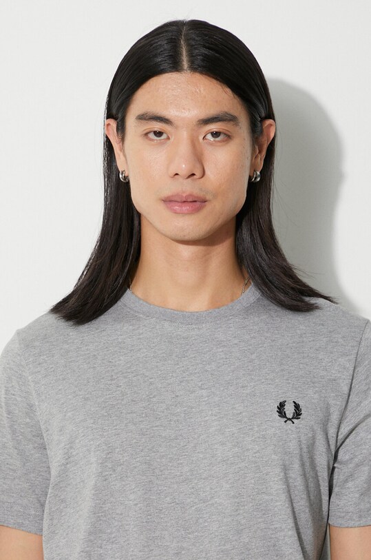 Бавовняна футболка Fred Perry M1600.420 сірий