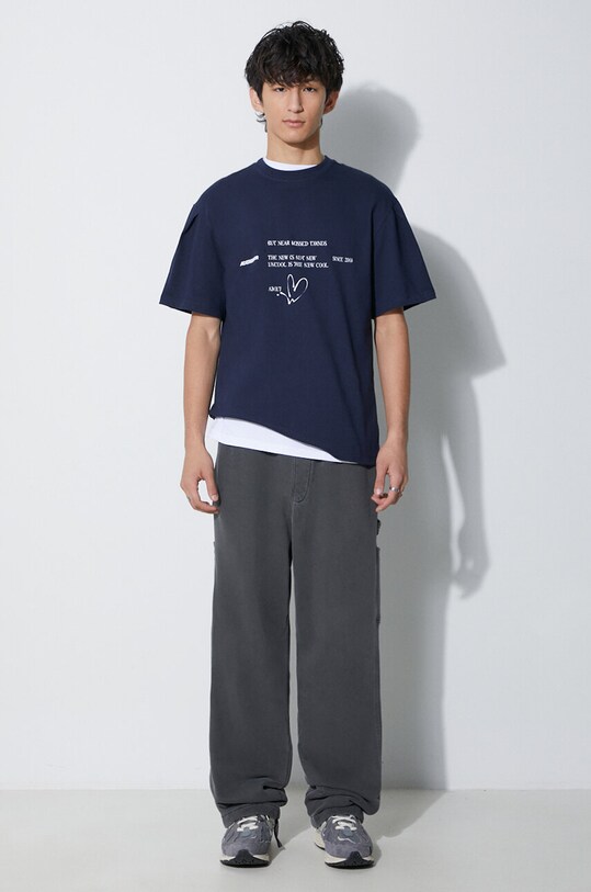 Ader Error t-shirt Twinkle Heart Logo BMADFWTS0102 navy AW23