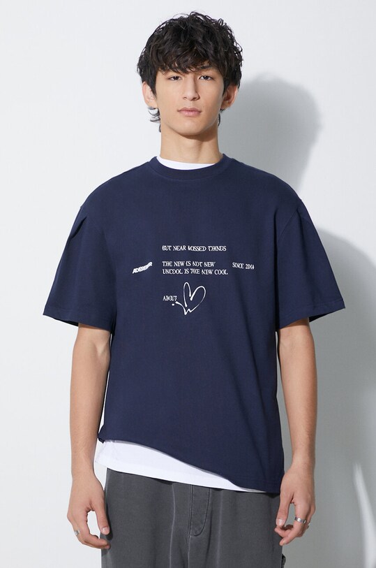 Ader Error t-shirt Twinkle Heart Logo navy BMADFWTS0102