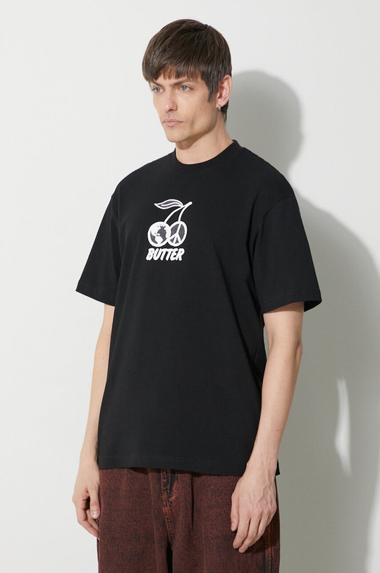 Butter Goods t-shirt in cotone Cherry Tee nero BGQ423D10201
