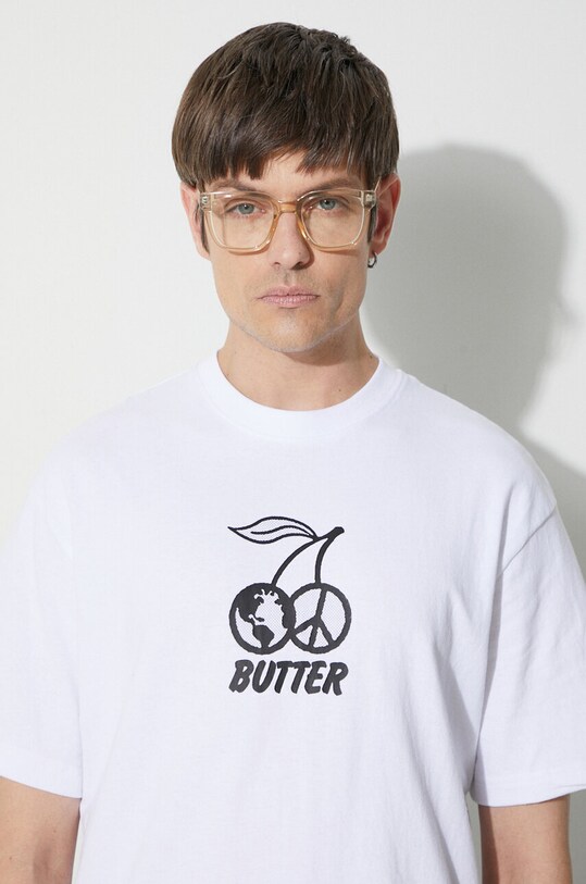 Butter Goods t-shirt bawełniany Cherry Tee BGQ423D10202 biały