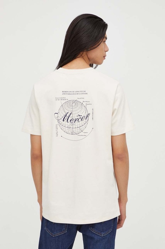 The Mercer Brand tricou din bumbac MEAP233008 bej