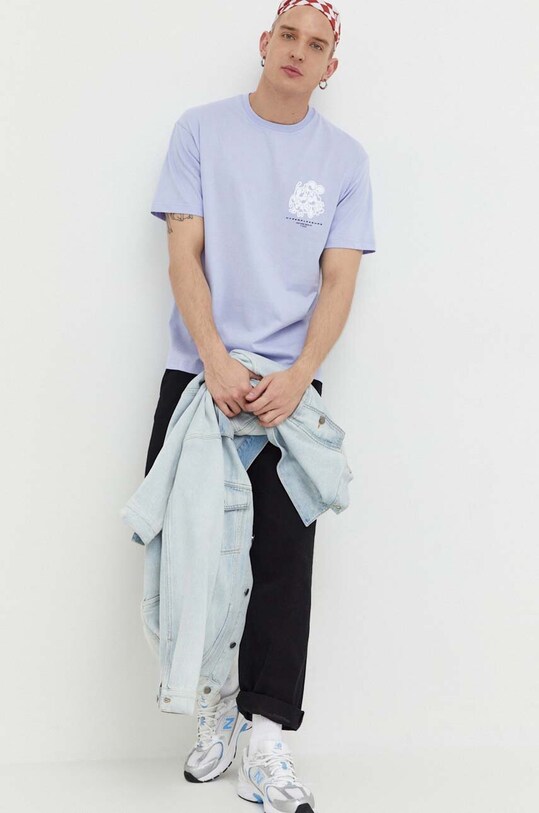 Vertere Berlin t-shirt bawełniany VER.T175 fioletowy AW23