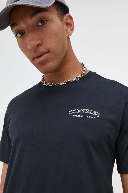 Бавовняна футболка Converse 10025913.A03 чорний
