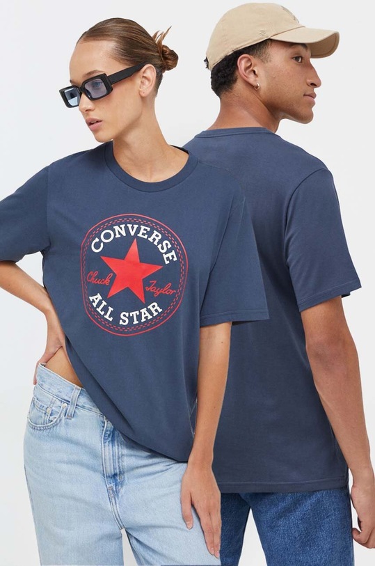 Converse t-shirt bawełniany nadruk granatowy 10025459.A09
