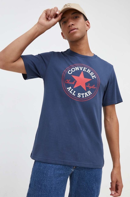 Converse t-shirt bawełniany 10025459.A09 granatowy AW23