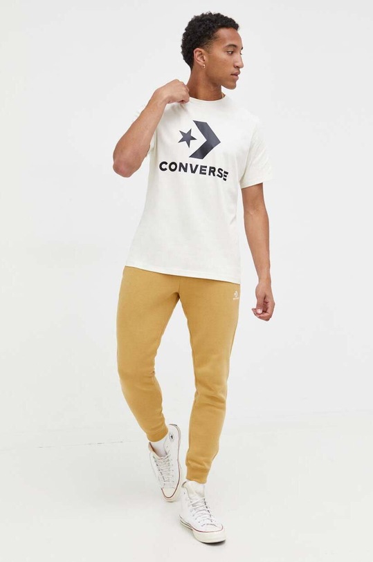 Одяг Бавовняна футболка Converse 10025458.A08 бежевий