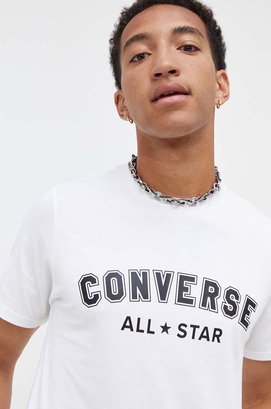 Converse tricou din bumbac 10024566.A04 alb