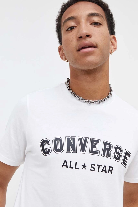 Converse t-shirt bawełniany 10024566.A04 biały