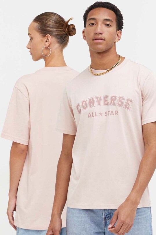 Converse t-shirt bawełniany nadruk różowy 10024566.A15