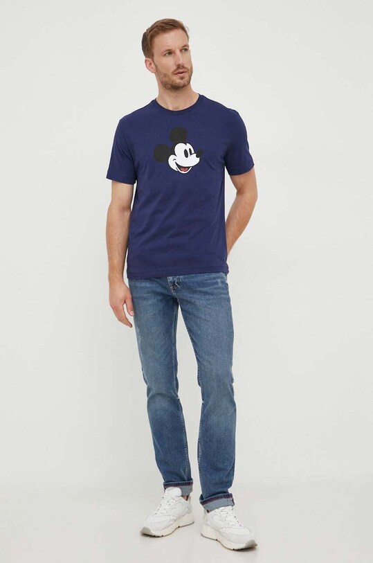 United Colors of Benetton t-shirt bawełniany DISNEY 3096U1079.252 granatowy AW23