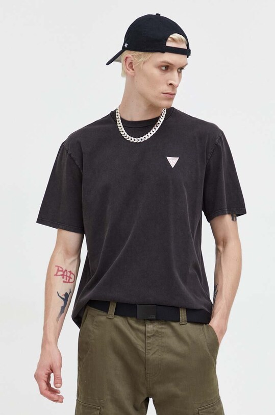 Guess Originals t-shirt bawełniany czarny M3BI09K9XF1