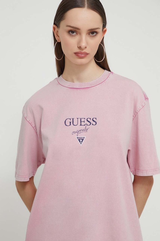 Guess Originals t-shirt bawełniany M3BI89K9XF1 różowy