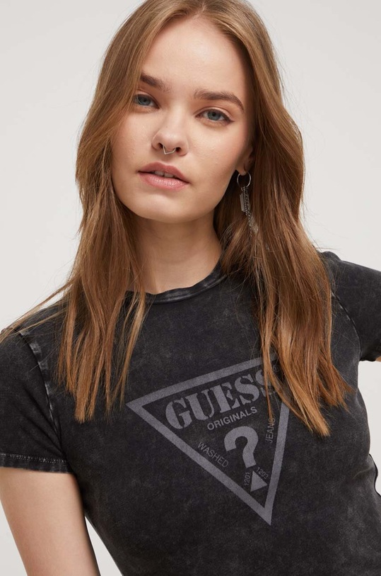 Μπλουζάκι Guess Originals μαύρο W3BI06KA0Q1