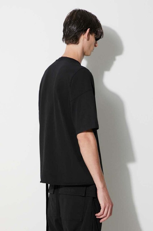 Rick Owens t-shirt bawełniany czarny DS02C5201.RIG