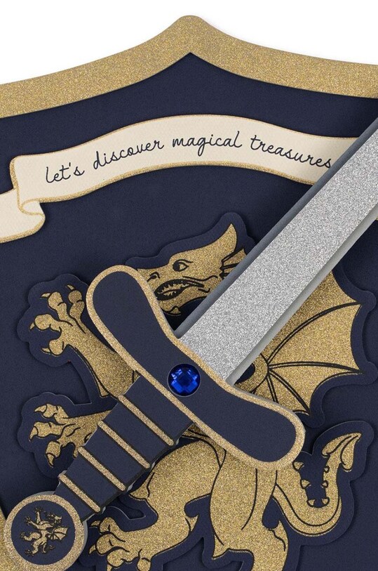 Konges Sløjd costume per bambini KNIGHT SWORD AND SHIELD KS101505 blu navy