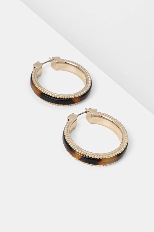 Náušnice Lauren Ralph Lauren PE 35MM TORT HOOP zlatá 14G00876