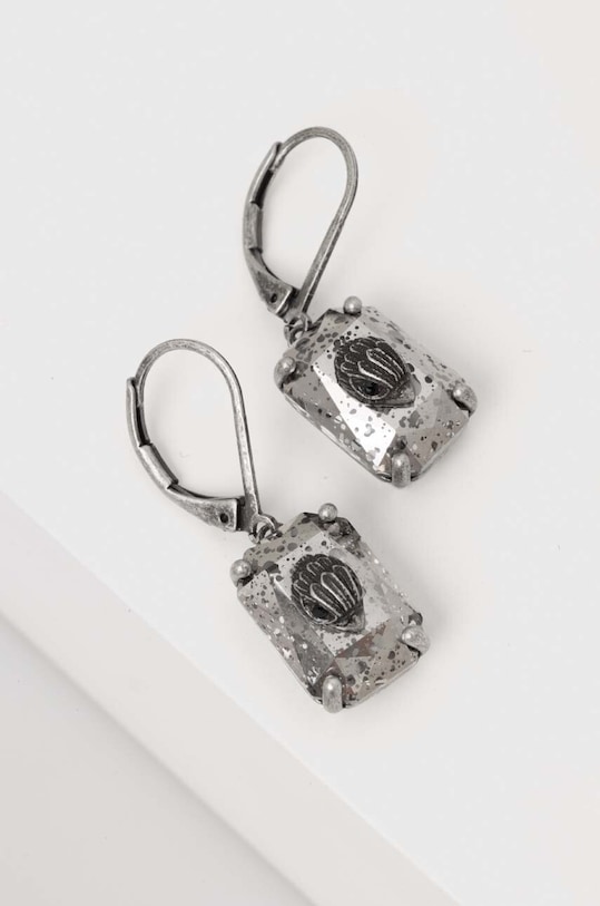 Kurt Geiger London fülbevaló CRYSTAL DROPLET EARRINGS ezüst 2878964429