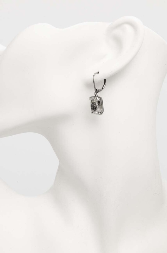 Kurt Geiger London fülbevaló CRYSTAL DROPLET EARRINGS 2878964429 ezüst AW24
