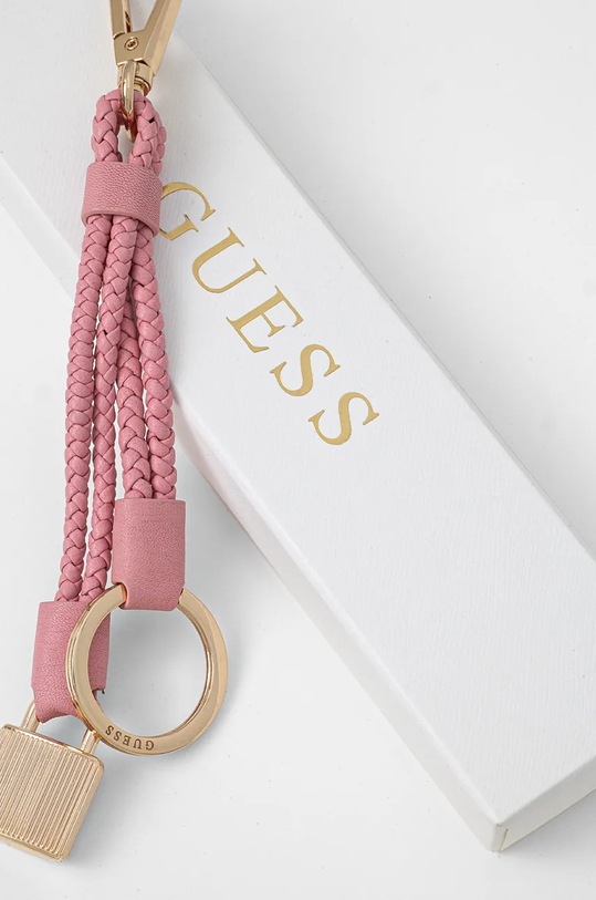 Doplňky Kožená klíčenka Guess RW1646.P4301 růžová