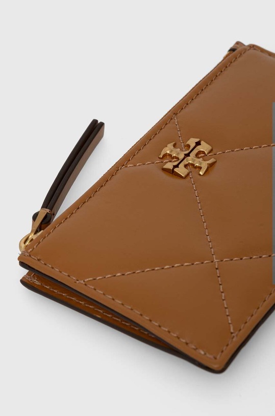 Kožená peněženka Tory Burch Kira Diamond Quilt 158629.201 béžová AW24