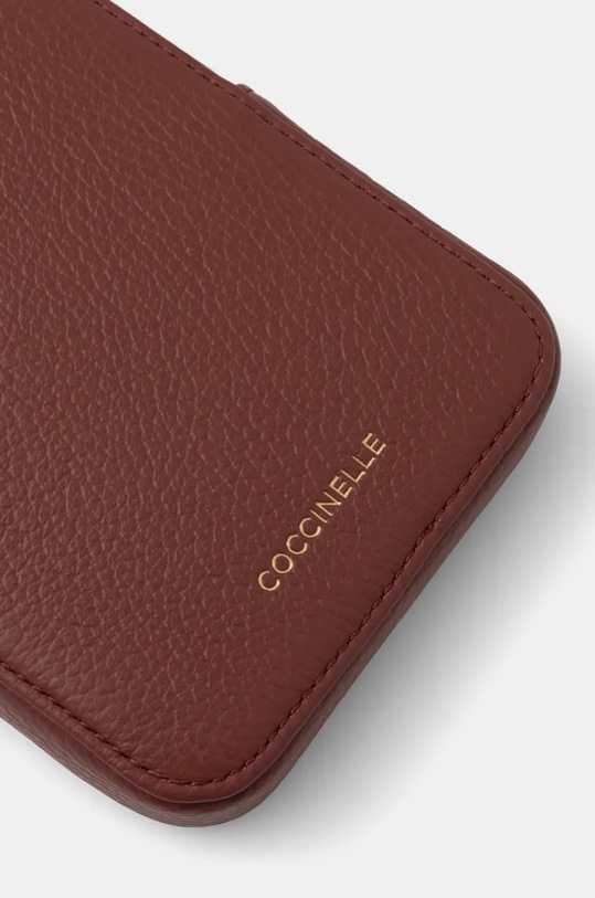 Akcesoria Coccinelle pokrowiec na telefon skórzany FLOR E5.MI5.27.01.01.S pomarańczowy