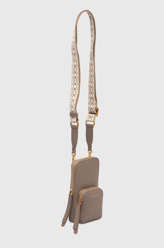 Coccinelle husa din piele pentru telefon COCCINELLEPIXIE E5.PM0.27.01.01.S bej AW24