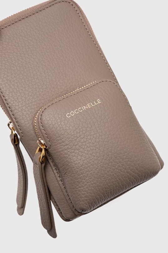 Coccinelle husa din piele pentru telefon COCCINELLEPIXIE bej E5.PM0.27.01.01.S