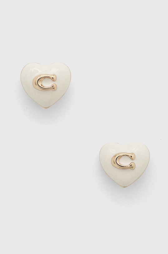 Náušnice Coach bílá 479226GLD100