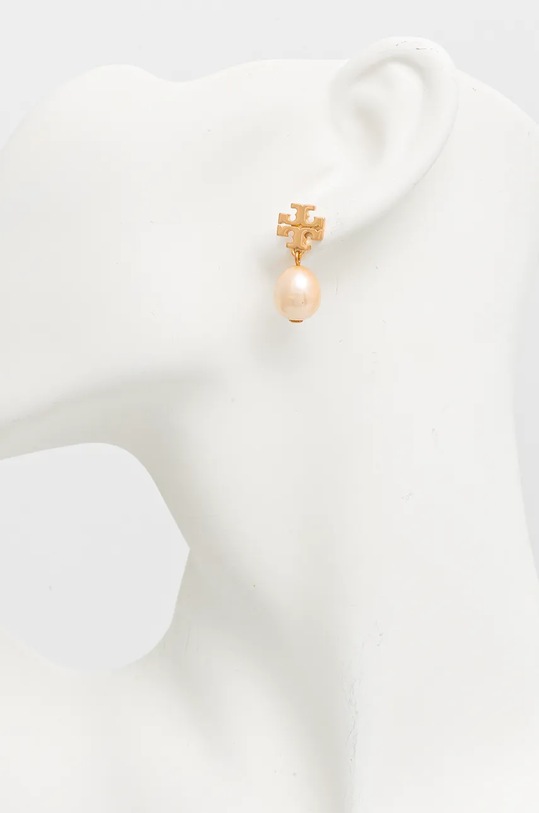 Pozlacené náušnice Tory Burch KIRA PEARL 65156.650 růžová AW24
