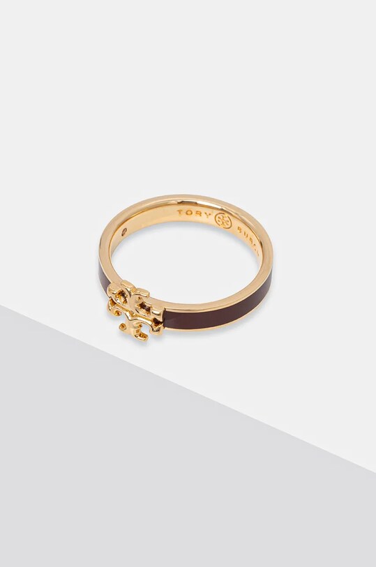 Tory Burch pierścionek Kira Enamel brązowy 143760.702