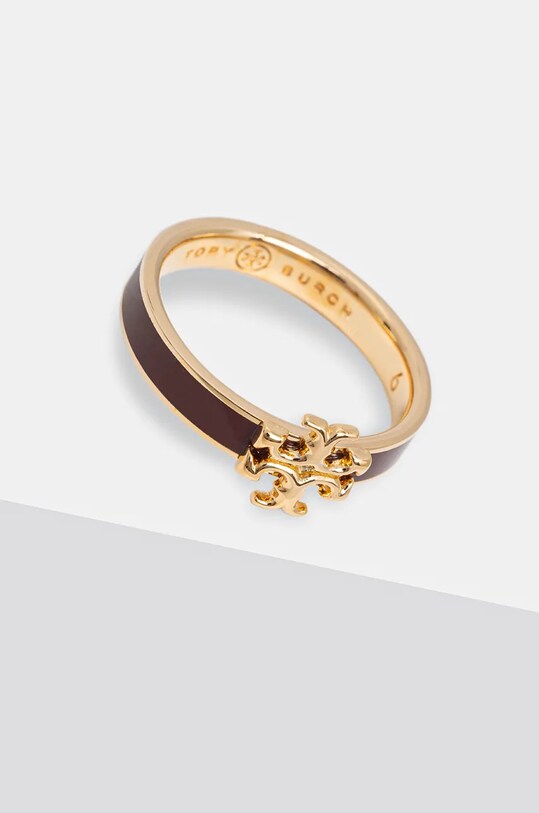 Tory Burch pierścionek Kira Enamel 143760.702 brązowy AW24