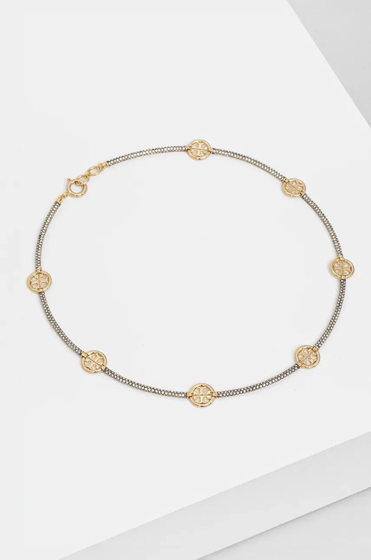 Pozlačena ogrlica Tory Burch Miller zlata 141136.783